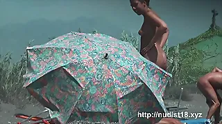 Real young beach naturist hidden cam movie